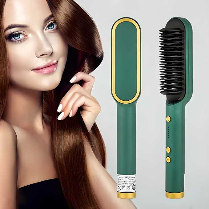 Professional Electric Hair Straightener Comb Brush – Quick & Easy Hair Styling