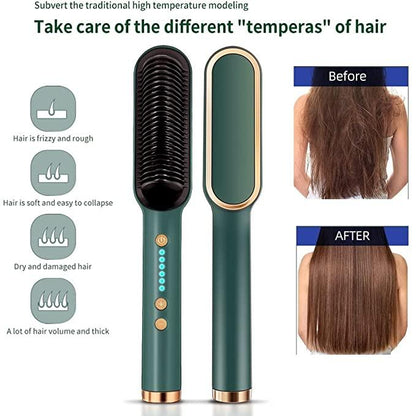 Professional Electric Hair Straightener Comb Brush – Quick & Easy Hair Styling