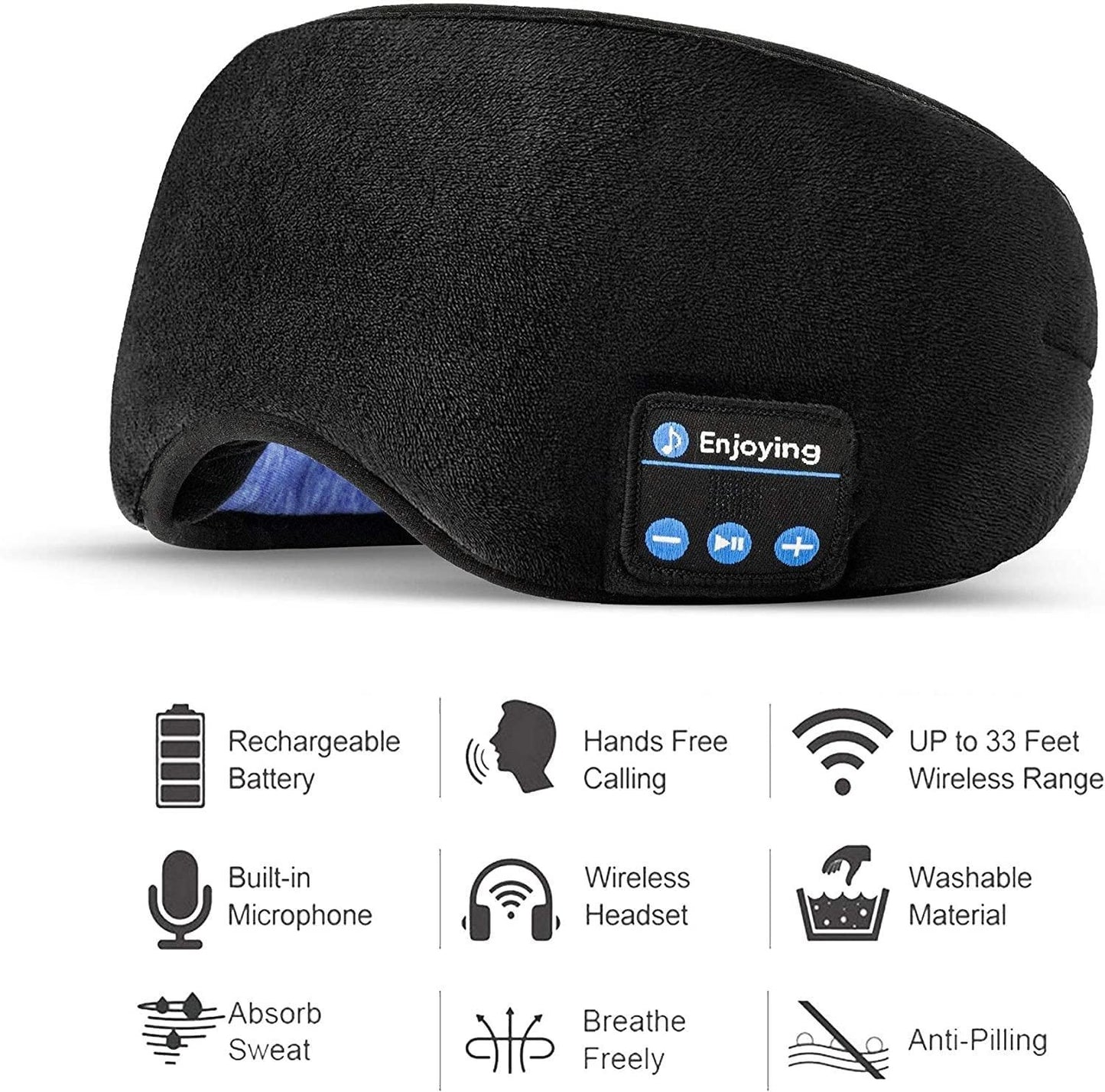 SleepTune: Wireless Bluetooth Music Eye Mask for Deep Relaxation
